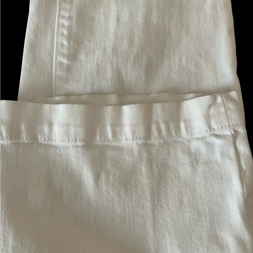 Gap Long & Lean Optic White Flared Denim Mid Rise (8.5”) Jeans Size 6/28. - Picture 13 of 14
